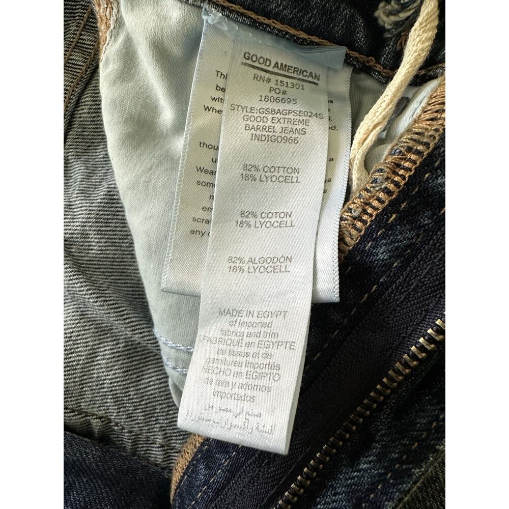 Good American / GOOD EXTREME BARREL JEANS Size Indigo Women’s New 0/25 - Picture 14 of 16